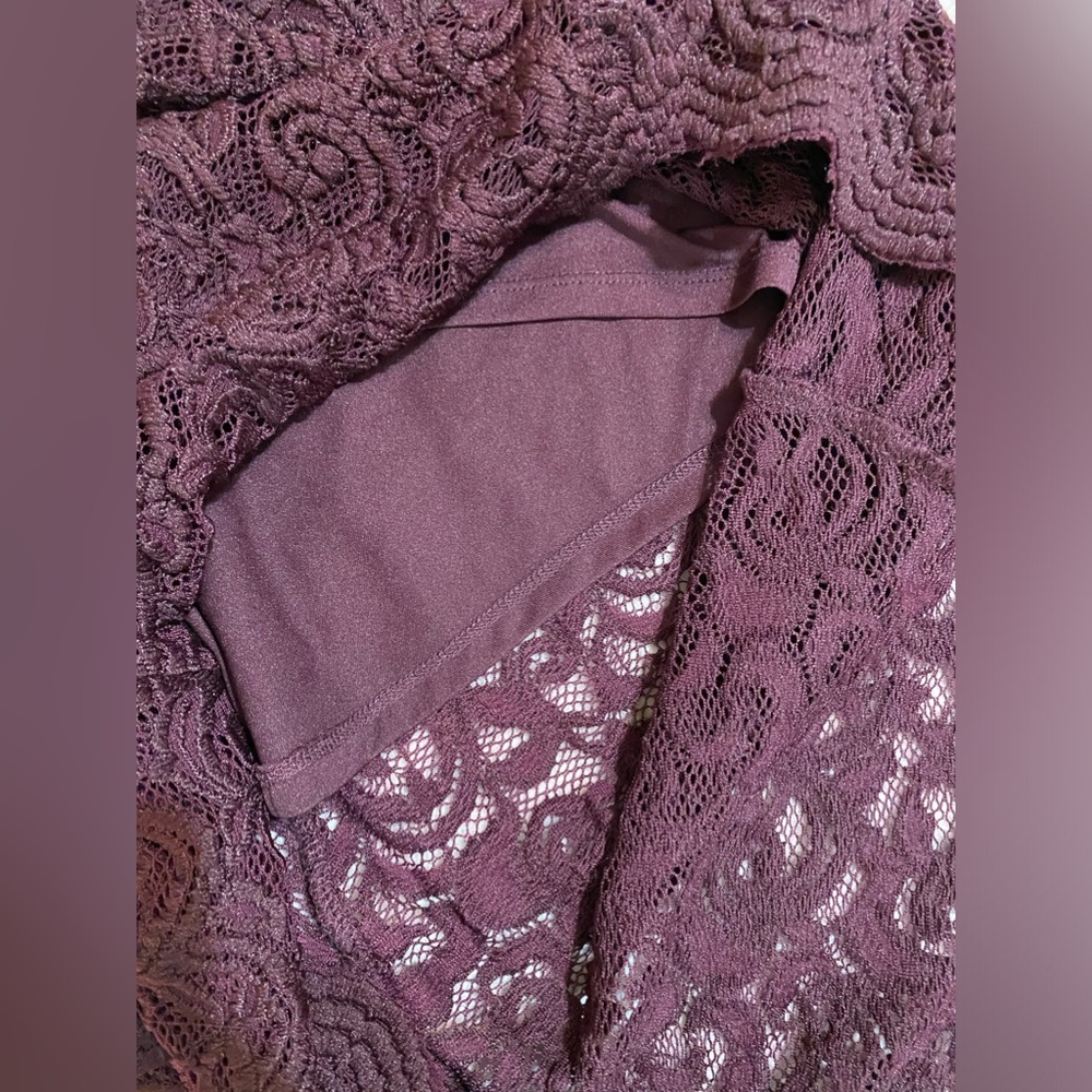 Torrid Midi Lace High-Low dress Burgundy Women’s Plus Size 0 ( Regular 12) - Picture 6 of 13